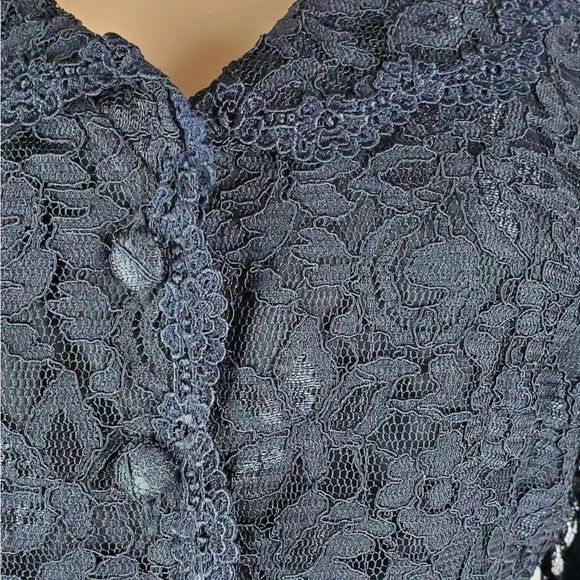 Talbots Black Lace Blouse - Picture 4 of 7